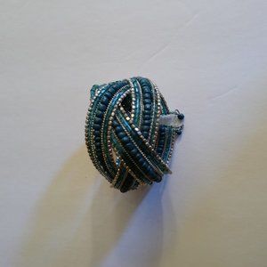 Blue Woven Wrap Bracelet